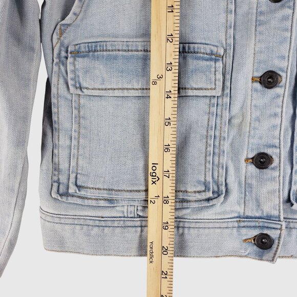 Melrose and Market Womens Light Wash Denim Jacket Classic Fit M - Picture 5 of 9